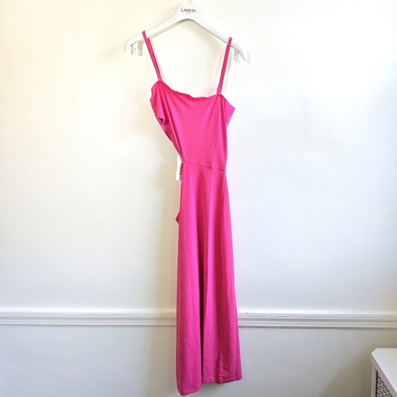 New Solid & Striped The Cameron Spaghetti Straps Hibiscus Midi Dress NWT Small - Picture 7 of 9